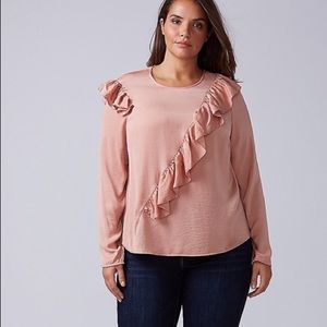 NWT blush satin blouse. Size 18